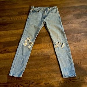 NWOT Mens Levi 512 Slim Distressed Jeans